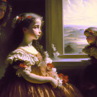 Vintage Dresses Worn by Three Girls in Soft Light