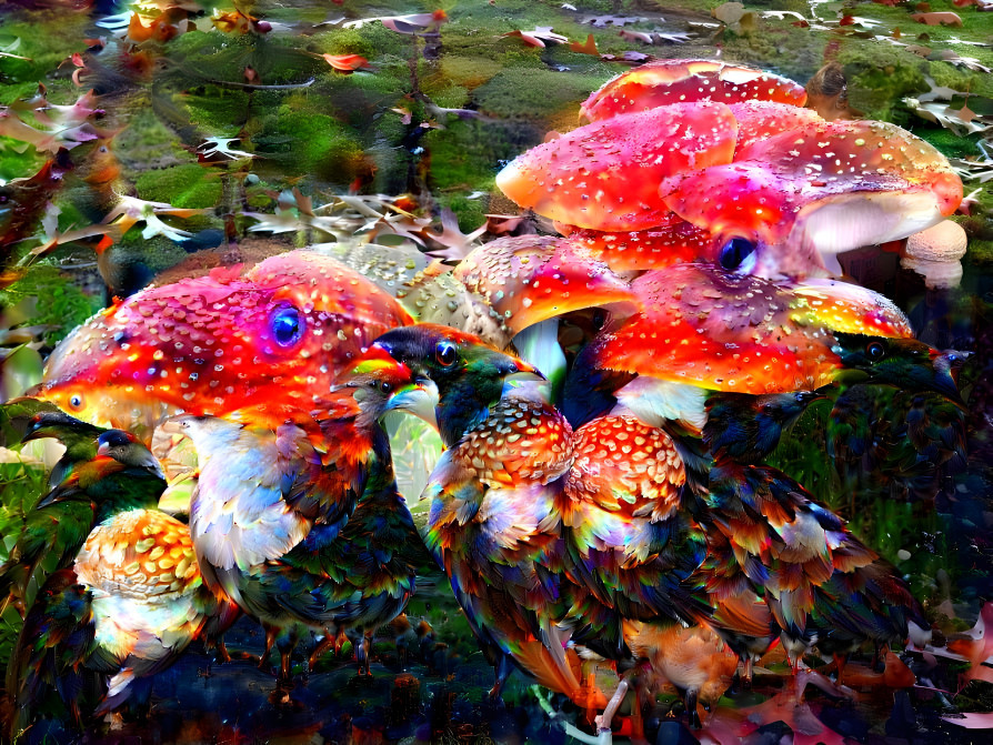 Group of Amanita