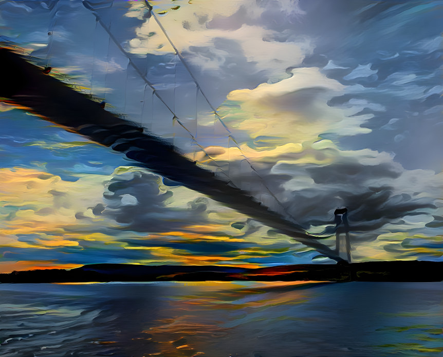 Under the High Coast bridge (cred)-> 