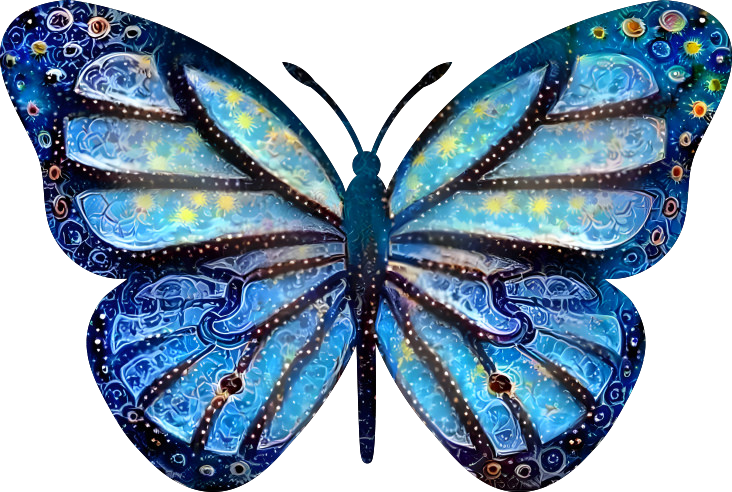 Butterfly in blue