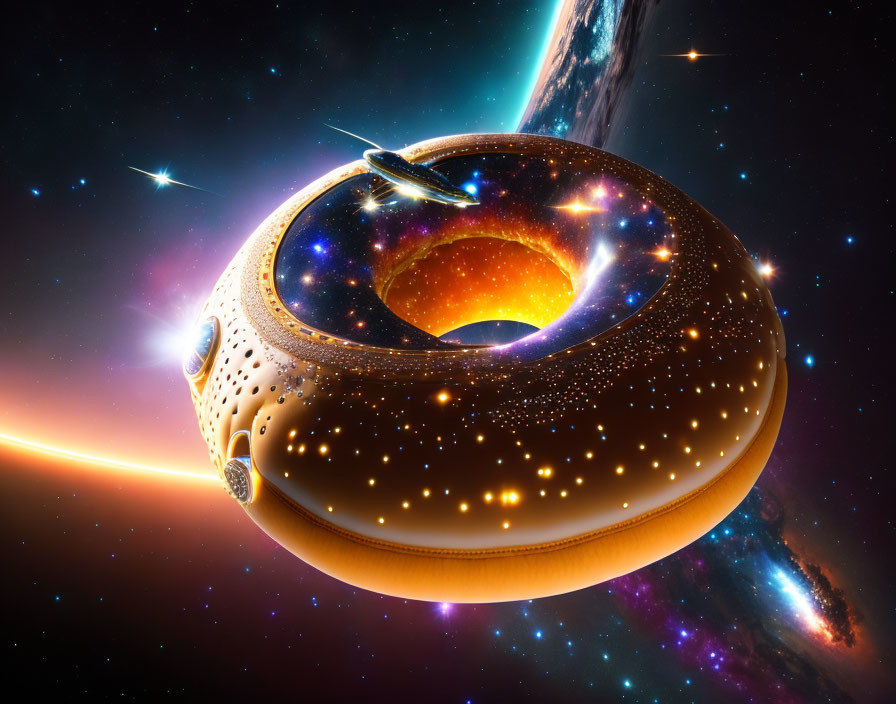 Cosmic donut-shaped structure in star-filled space