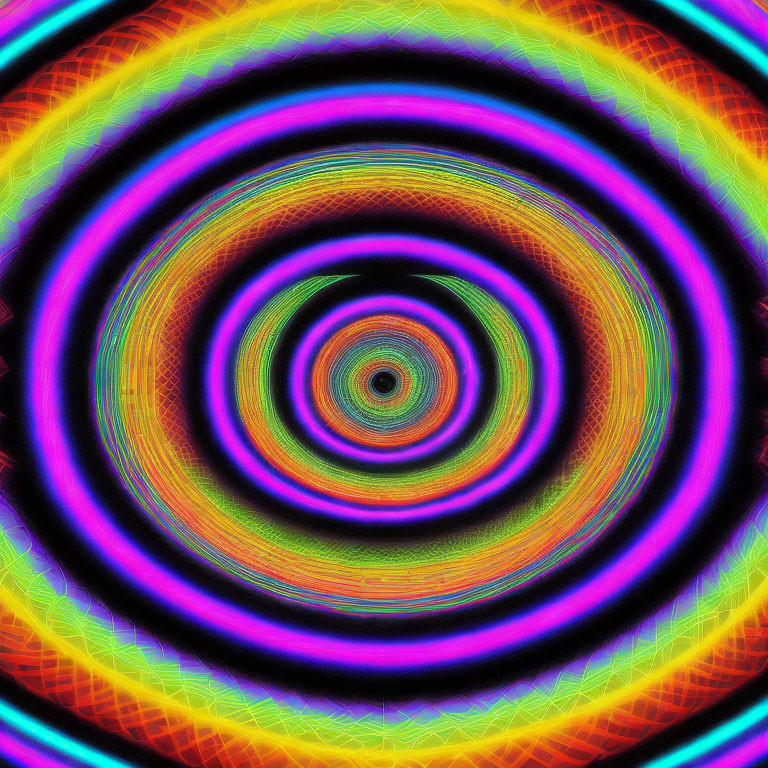 Colorful concentric circle patterns for optical illusion