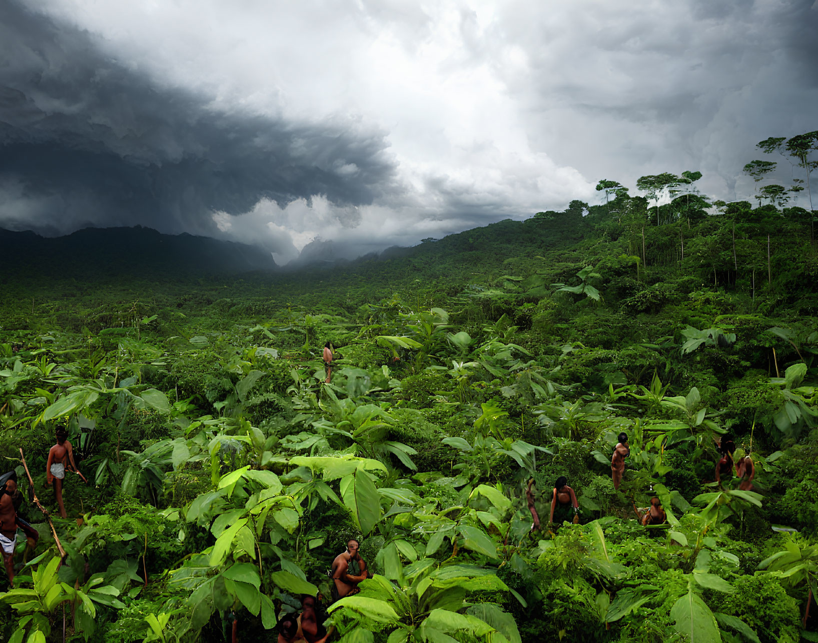 Indigenous people living in the Amazon rainforest