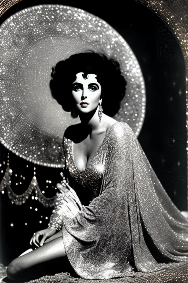 Elizabeth Taylor In Silver