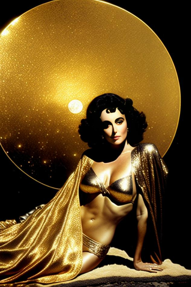 Elizabeth Taylor In Gold