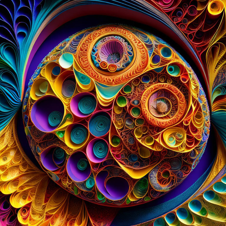 Colorful Abstract Art: Intricate Spirals & Swirling Patterns