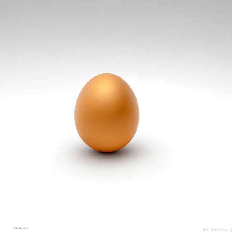 Brown Egg on Off-White Background with Soft Lighting