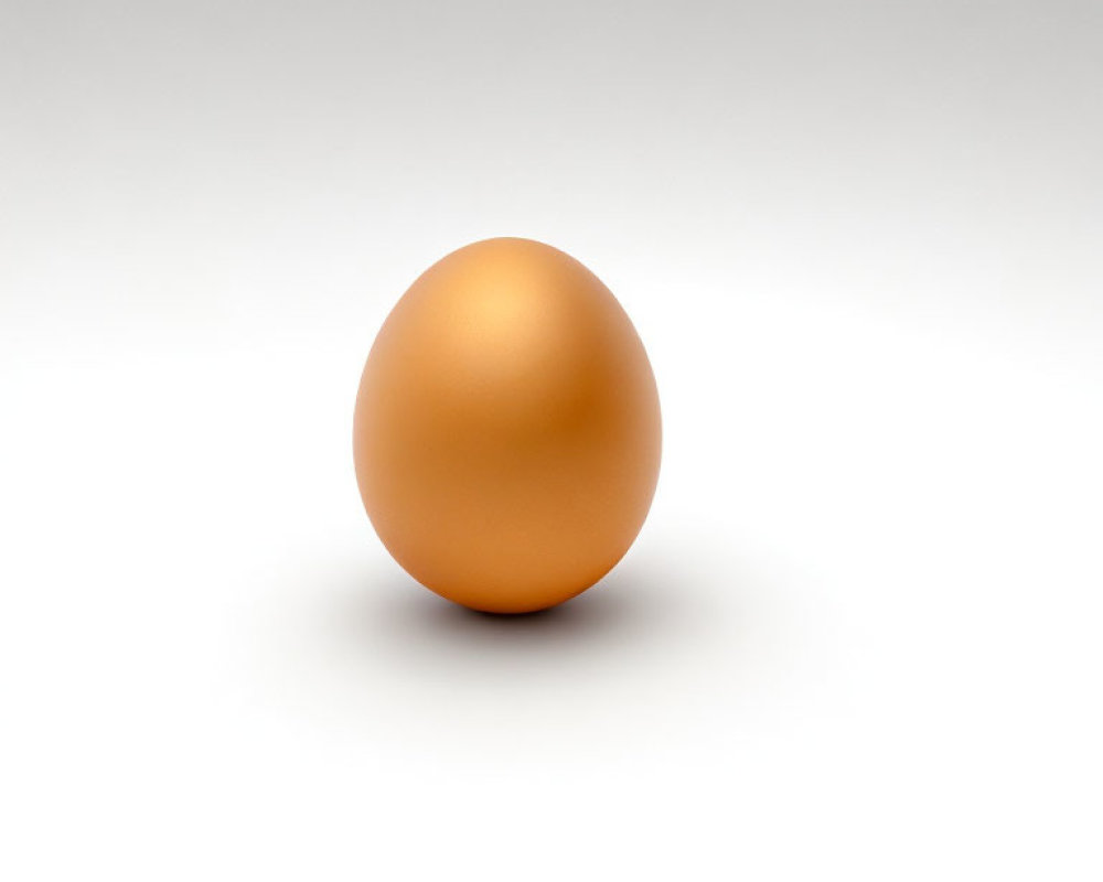 Brown Egg on Off-White Background with Soft Lighting