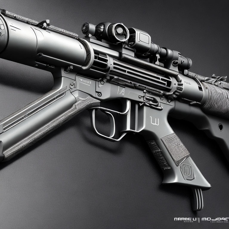 Detailed Close-up of Two Rifles with Scopes on Dark Background