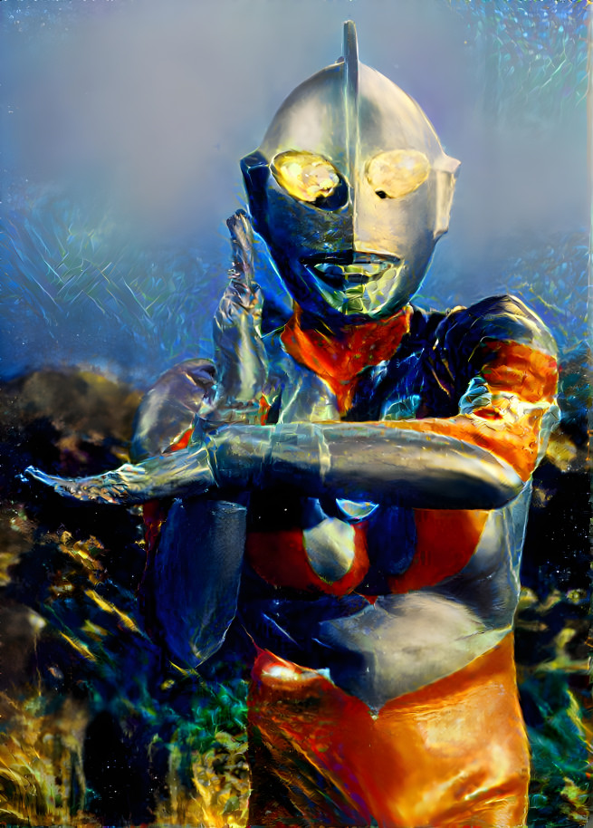 Ultraman About to Fire