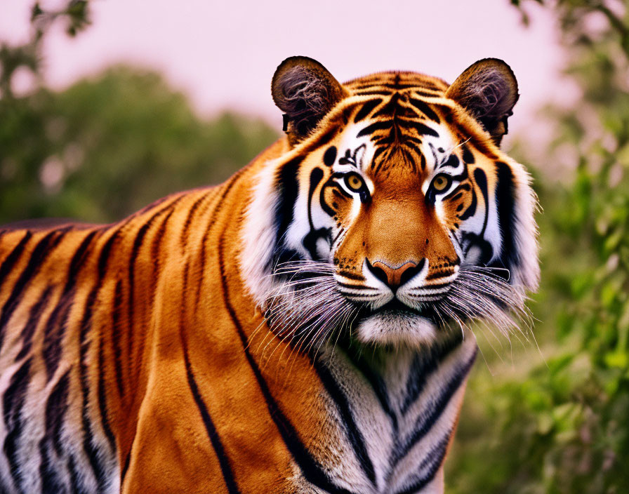 Majestic Bengal Tiger with Orange Fur and Black Stripes