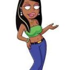 Black-haired Bratz doll in green crop top and blue jeans with phone
