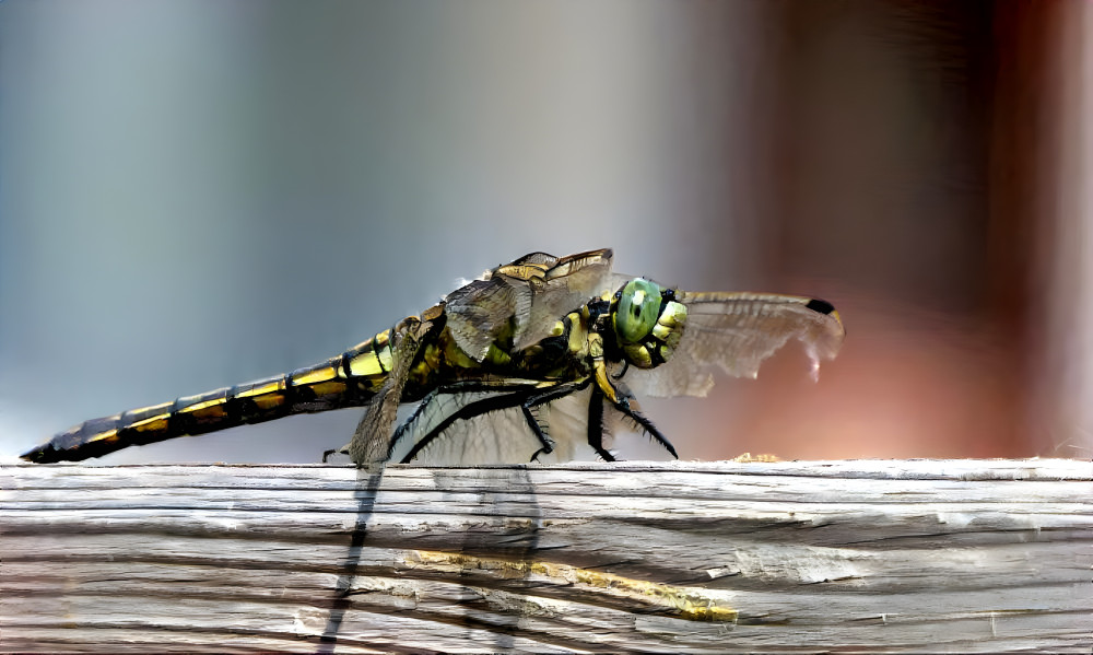 a dragonfly in rest