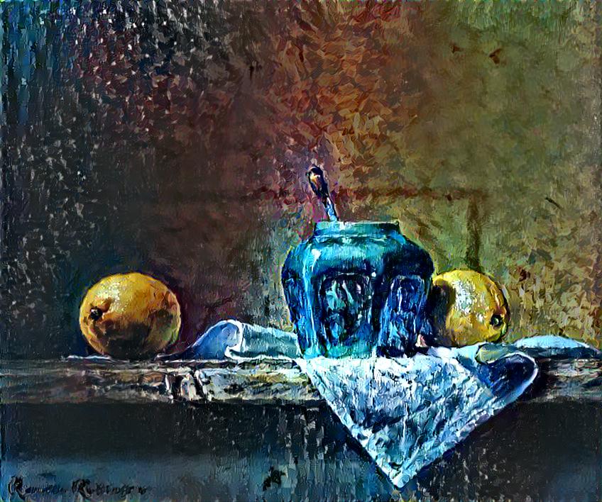 Still life with ginger jar