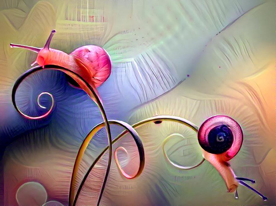 pas de deux of the snails