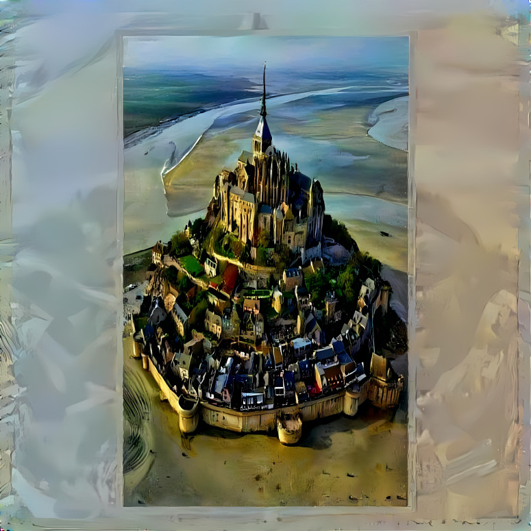 Sky view from Mont Saint Michel