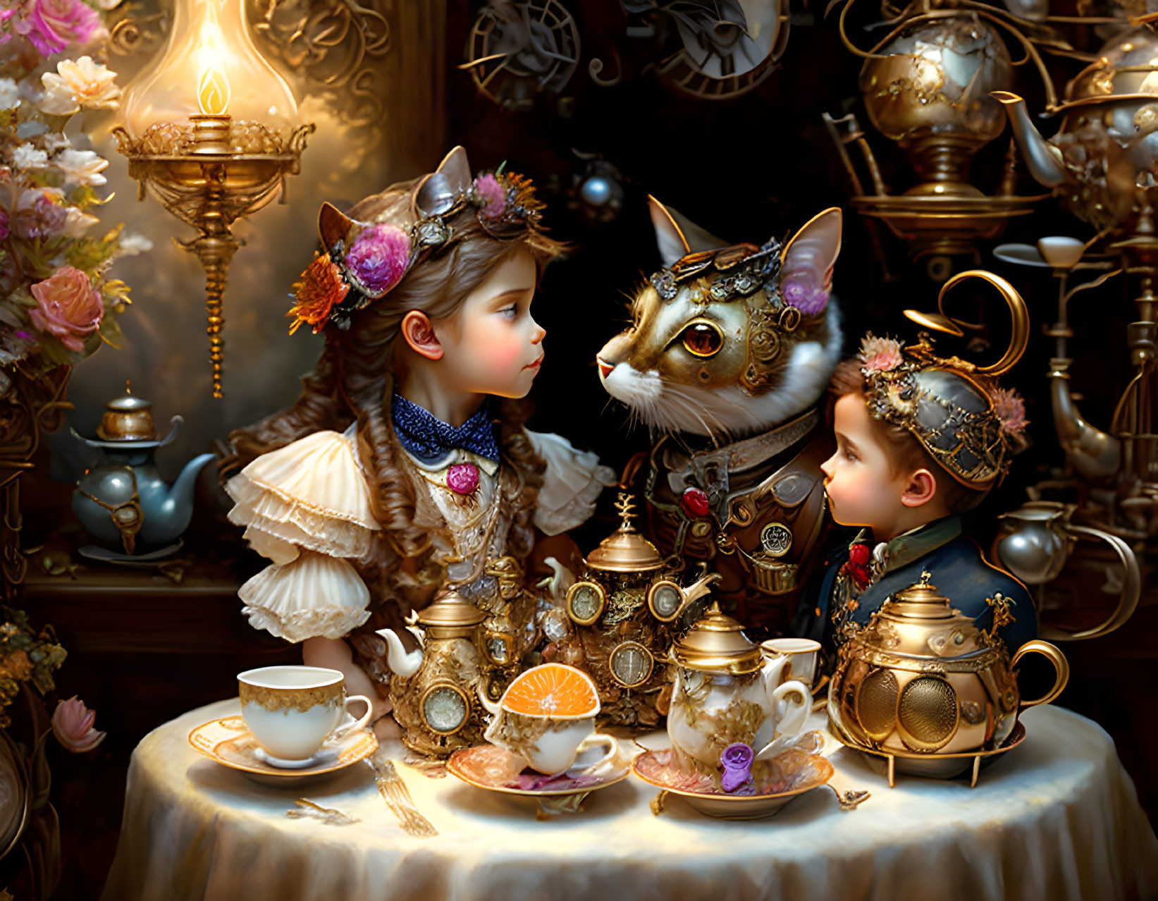 Evening tea party