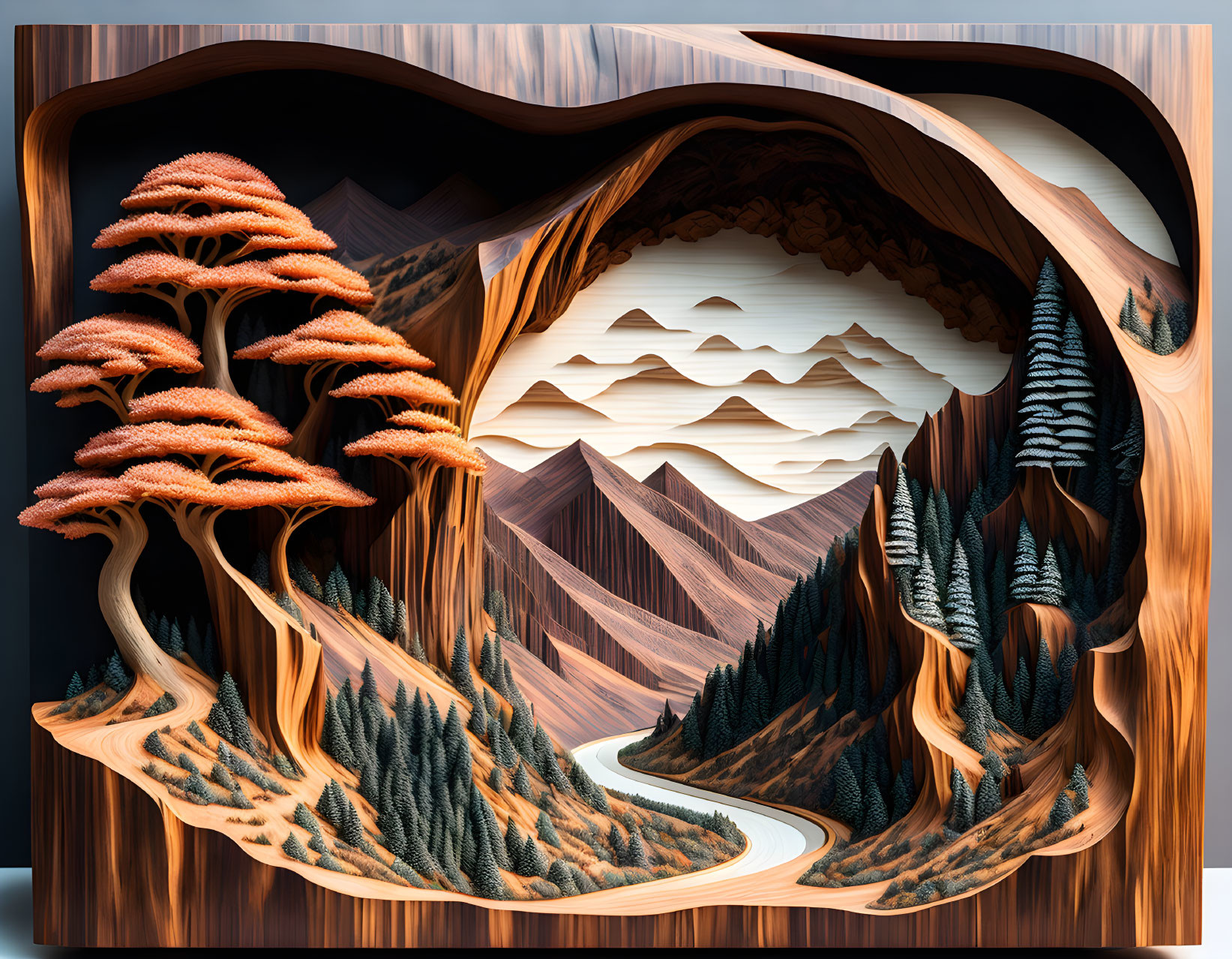 wooden landscape