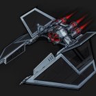 Detailed TIE Fighter Model with Hexagonal Panels & Twin Ion Engines