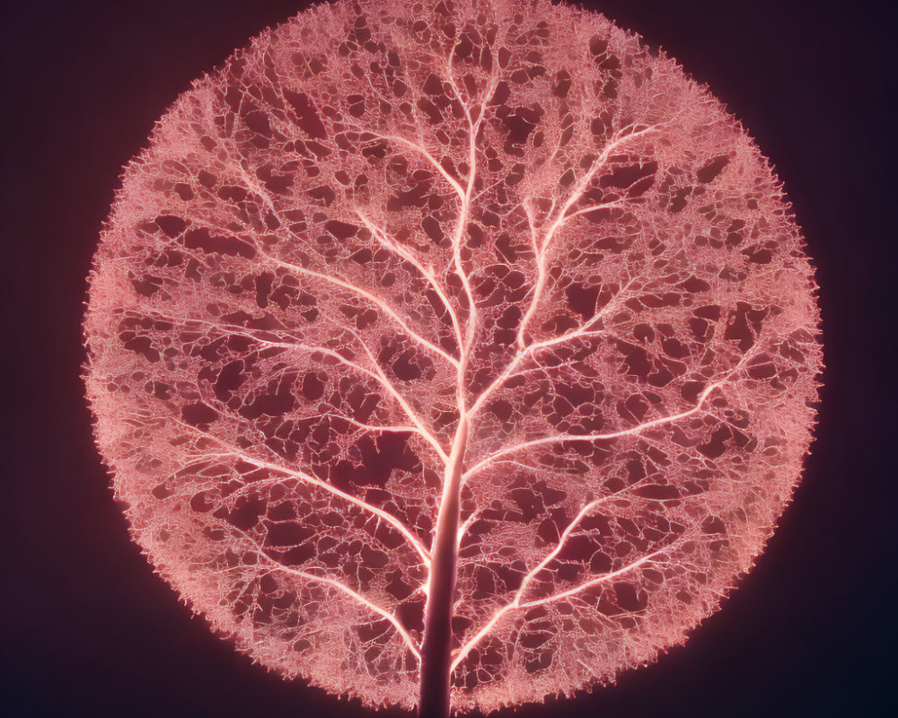 Intricate Tree-Like Sculpture Glowing Warmly