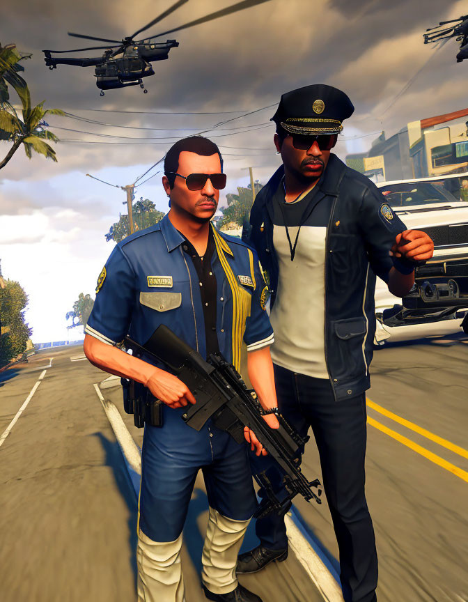 Kevin Stewart and Ace in Grand Theft Auto