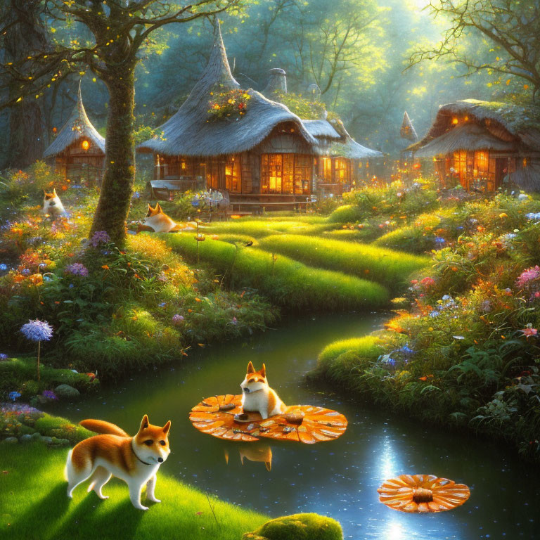 Shiba Pond in Forest