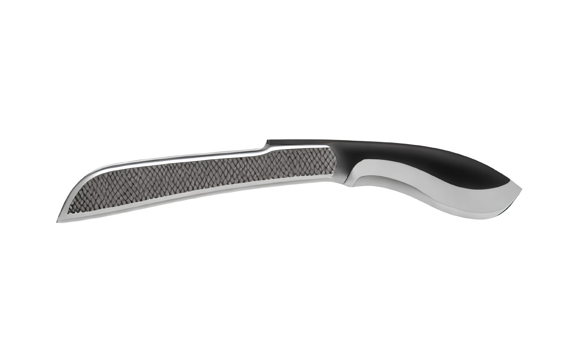 Curved Blade Kitchen Knife with Two-Tone Handle