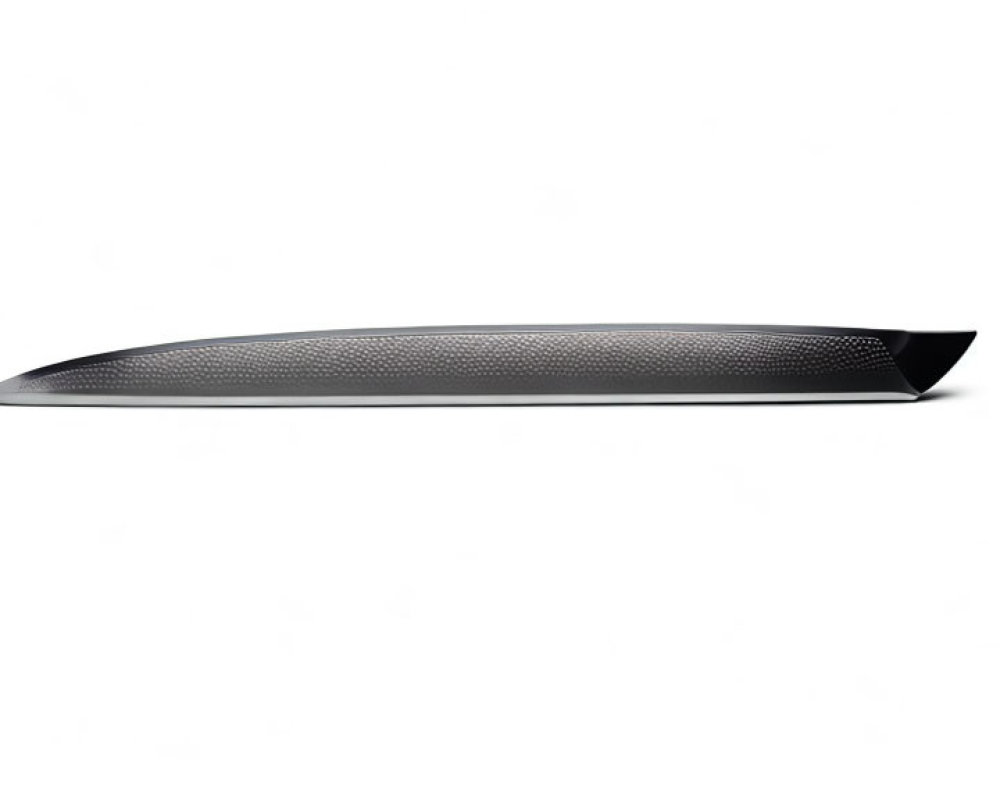 Black Carbon Fiber Car Side Skirt on White Background