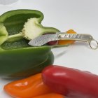 Green Salad Bowl with Broccoli, Cucumber, Lime, Tomatoes, and Orange