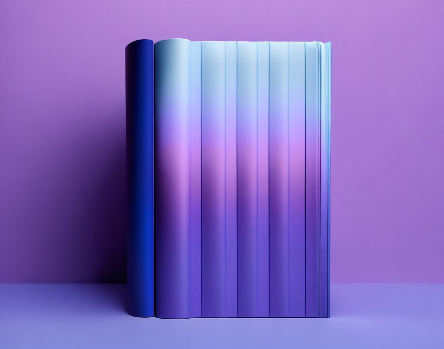 Gradient Blue to Purple Book Covers on Purple Background