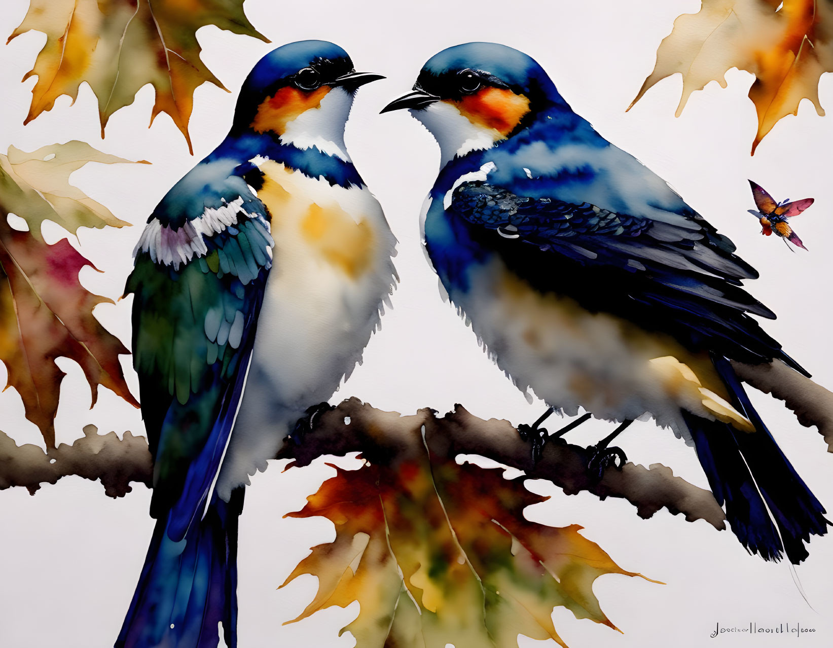 Birds in the fall