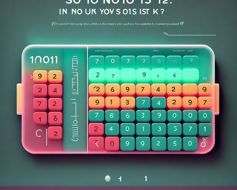 Vibrant abstract keyboard layout with UK phone number format query