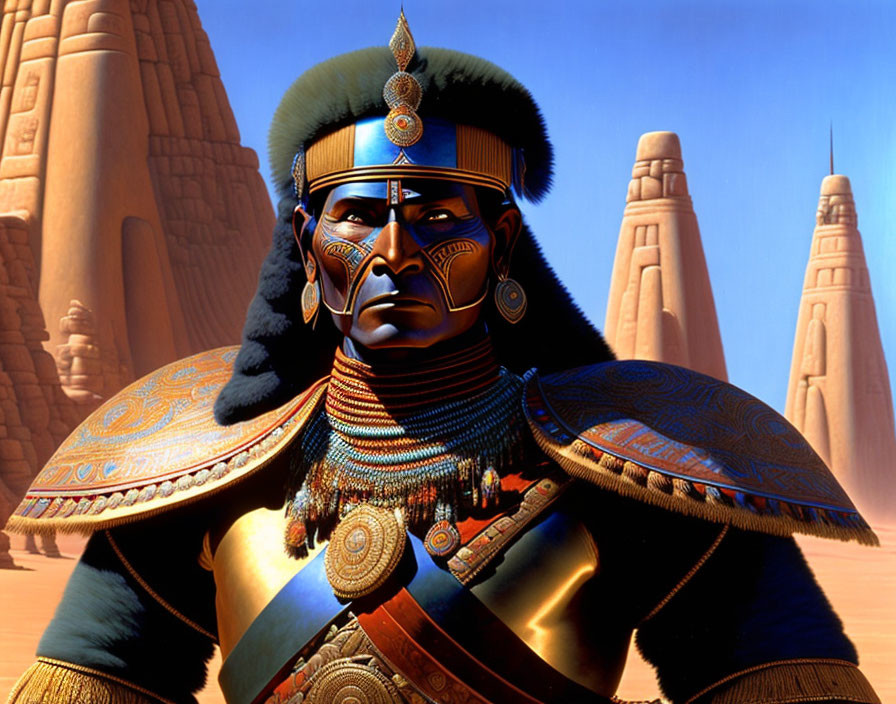 Animated Egyptian Pharaoh Character in Desert Setting