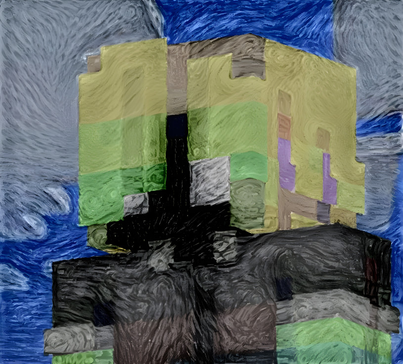 Minecraft Starry Night