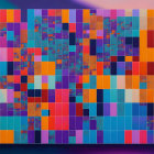 Vibrant Abstract Composition with Colorful Squares