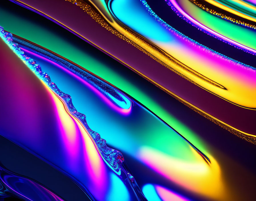 Abstract neon lights swirl on dark background