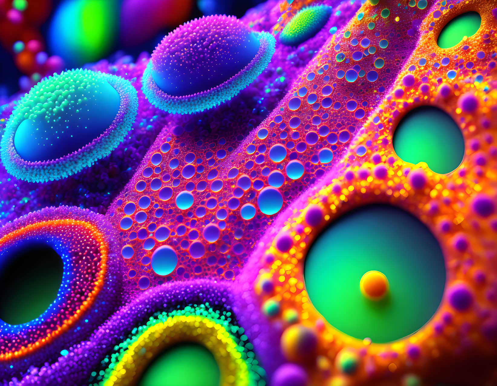 Vibrant Abstract Fractal Art with Colorful Patterns