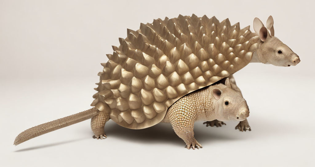 Unique Animal Hybrid: Armadillo Body, Pinecone Scales, Kangaroo Head