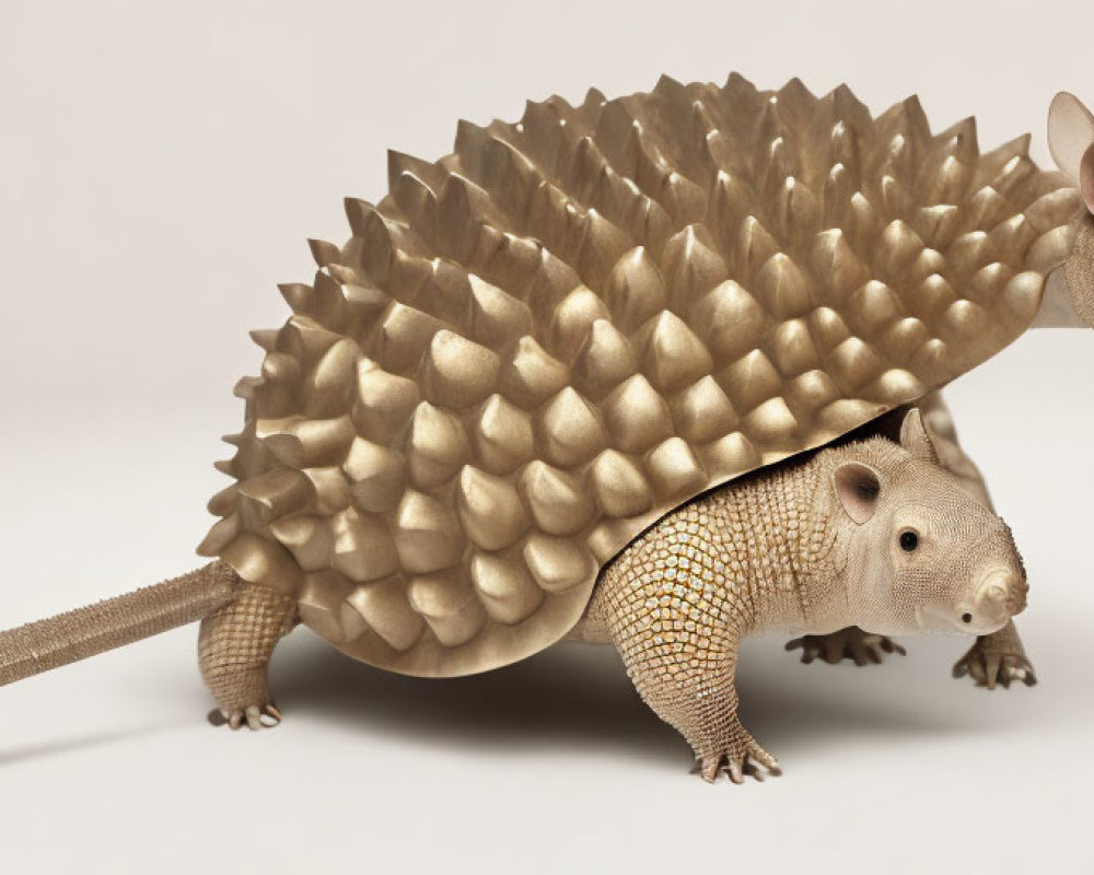 Unique Animal Hybrid: Armadillo Body, Pinecone Scales, Kangaroo Head