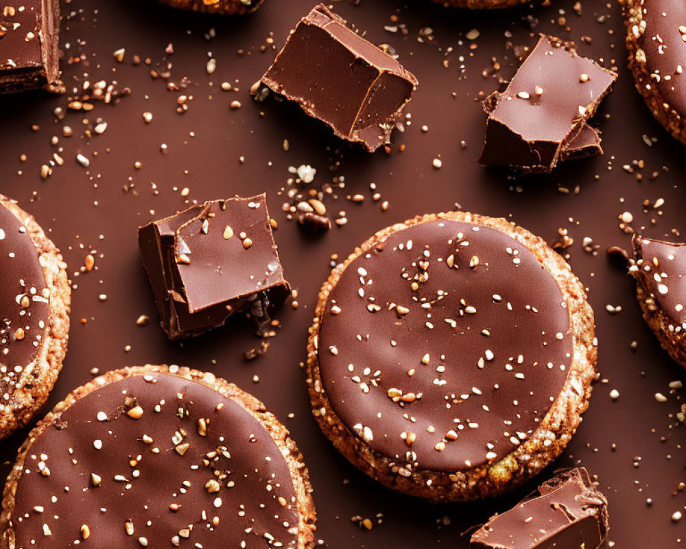 Decadent Chocolate Biscuits with Sea Salt and Chocolate Chunks