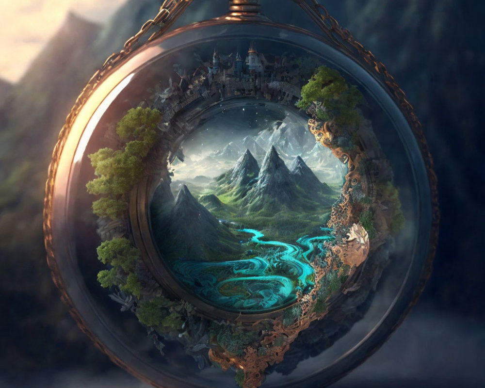 Intricate Pocket Watch Reveals Fantastical Landscape