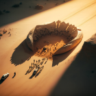 Group of People Exploring Sunlit Desert Crater