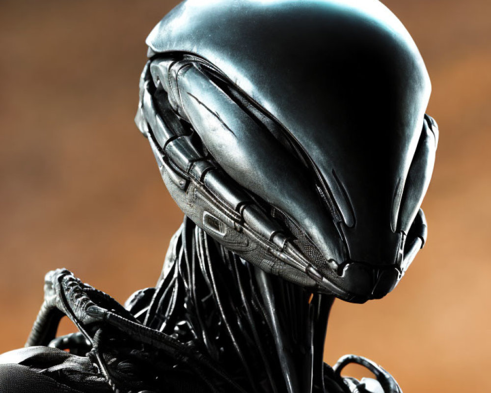 Detailed View of Xenomorph Alien Head Design