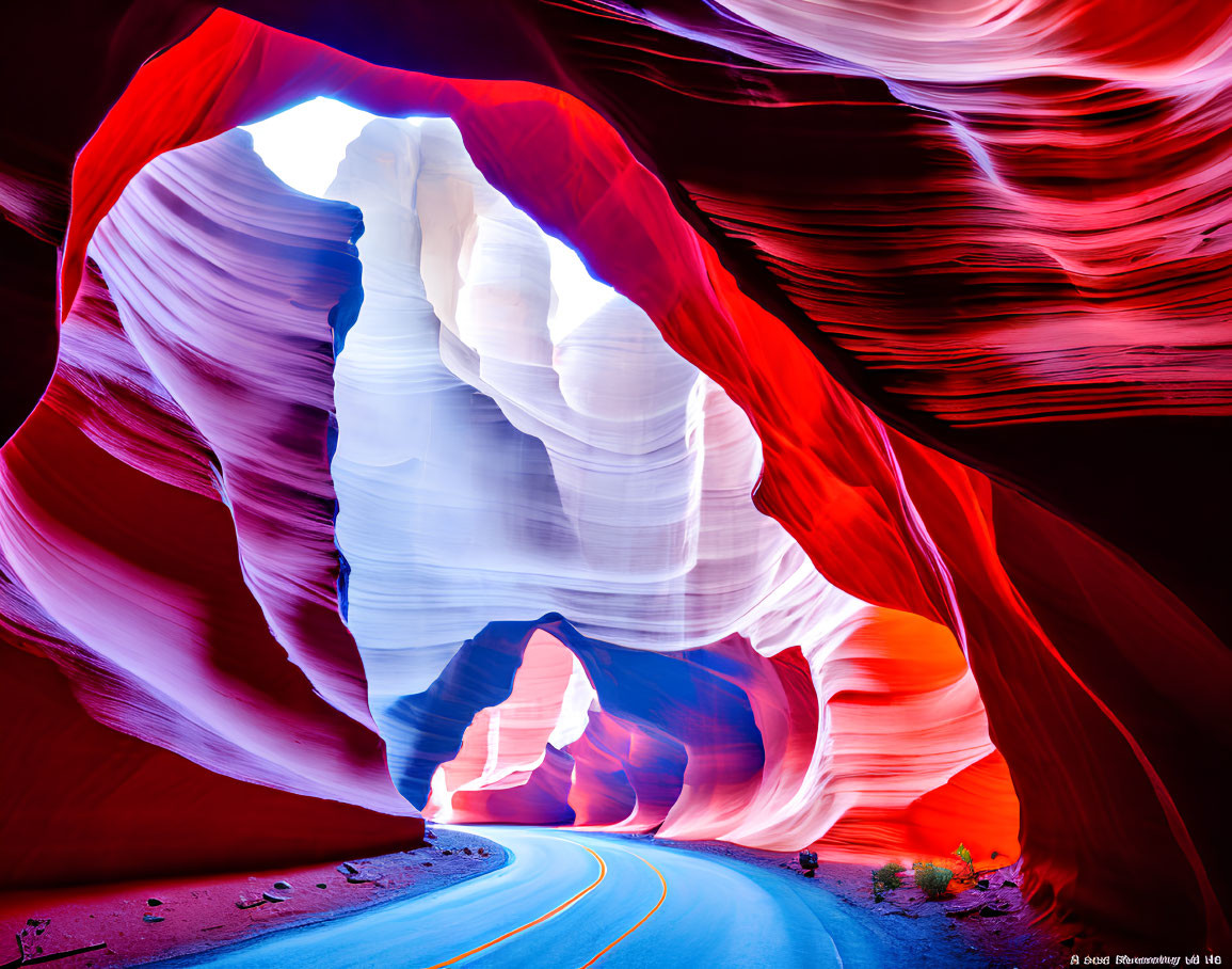 Mesmerizing Antelope Canyon Red and White Rock Formations