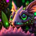 Detailed Fantasy Dragon Illustration with Sparkling Scales & Expressive Eyes