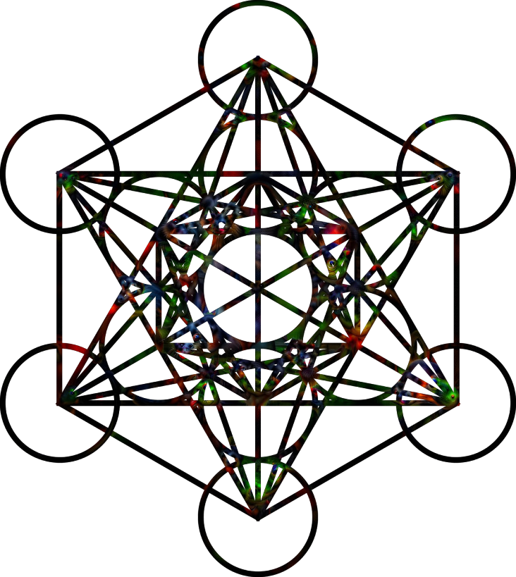 metatrons cube multicolor