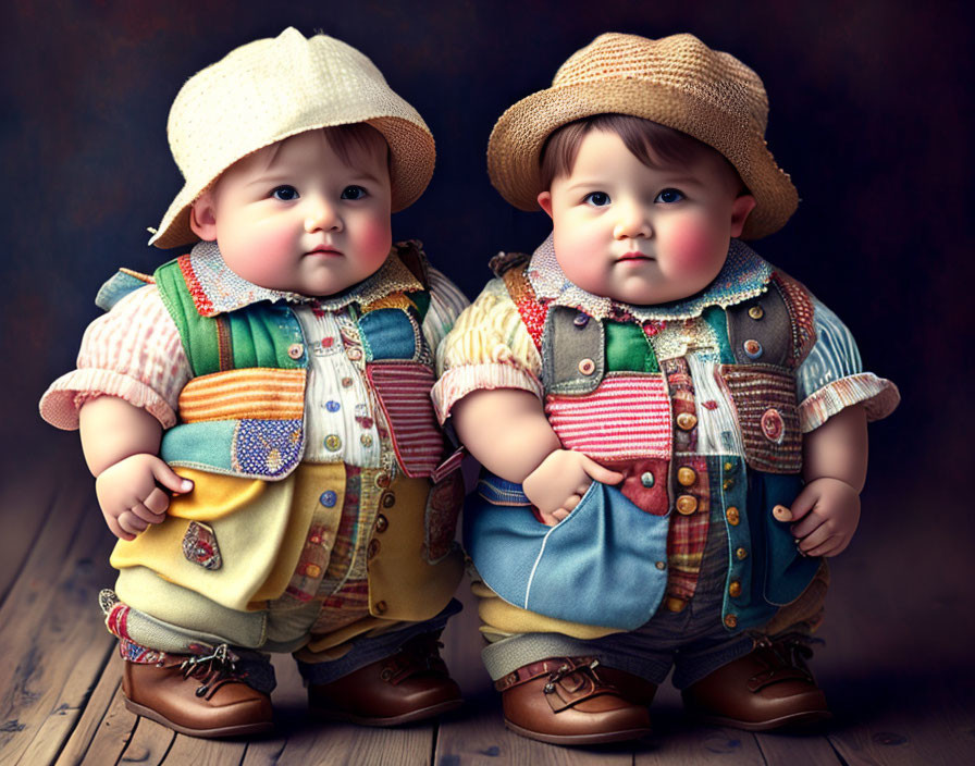  Chubby little twin boys