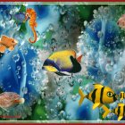 Colorful Coral and Clownfish in Vibrant Underwater Scene