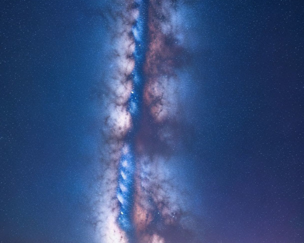 Panoramic Milky Way Galaxy Over Twilight Horizon