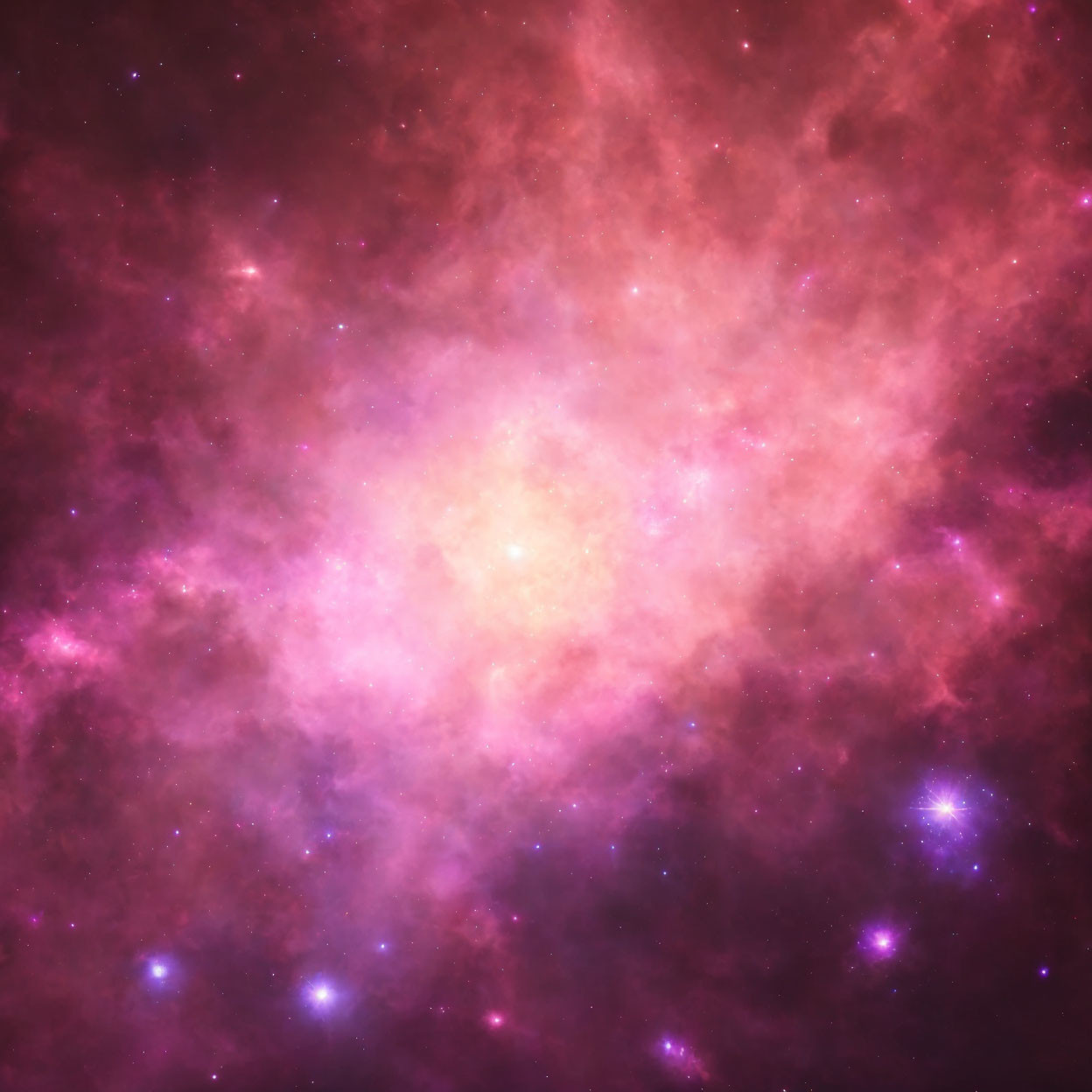 Colorful Nebula Image with Pink and Orange Hues